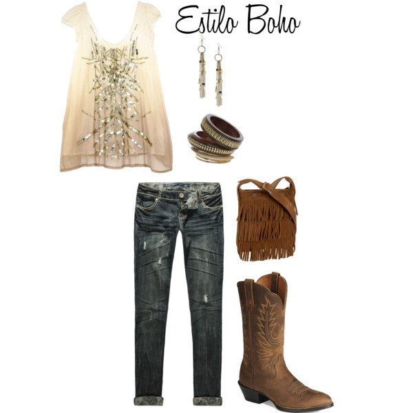 Looks con botas vaqueras - Boho 
