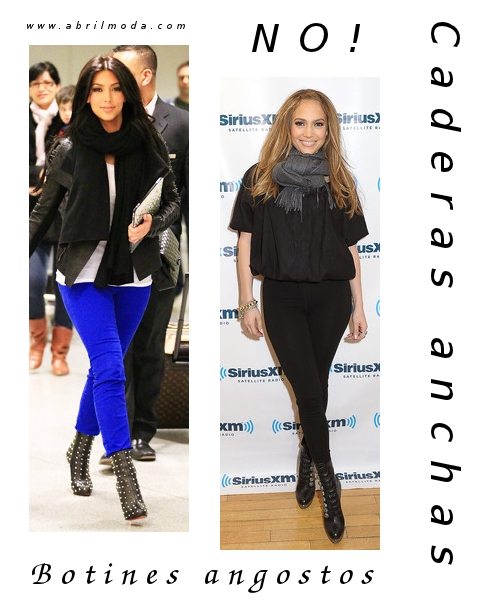 Consejos de moda en blog ABRIL Moda. No te lo pongas: botas dentro del pantalón, si tenés caderas anchas
