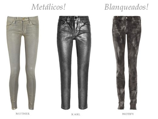  Jeans blanqueados y metálicos