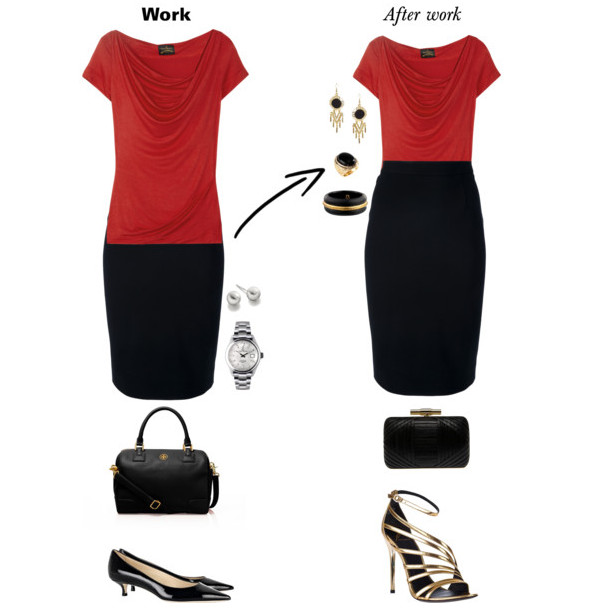 Cómo transformar un atuendo de trabajo para la noche utilizando la misma falda y blusa