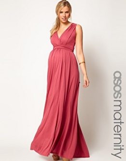 Maxi vestido con efecto drapeado