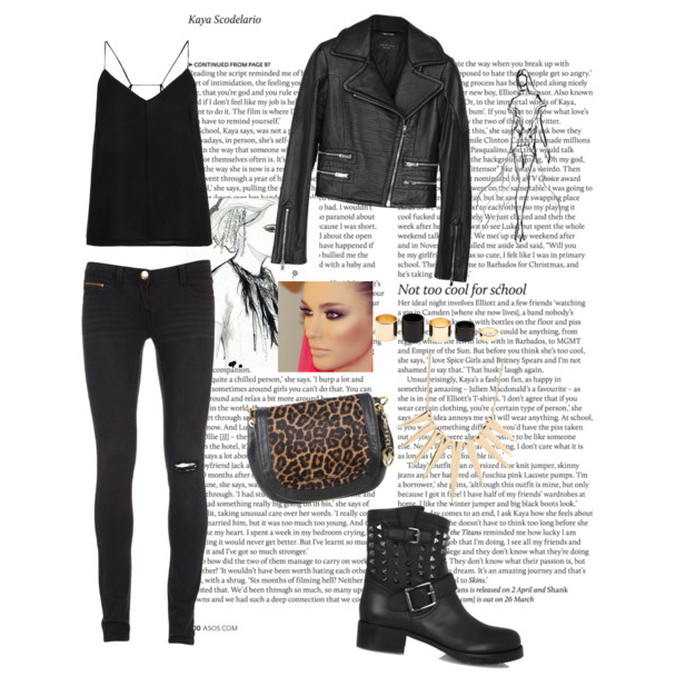Botas de motociclista en look rockero