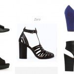 ejemplos de sandalias y zapatos de tacón ancho