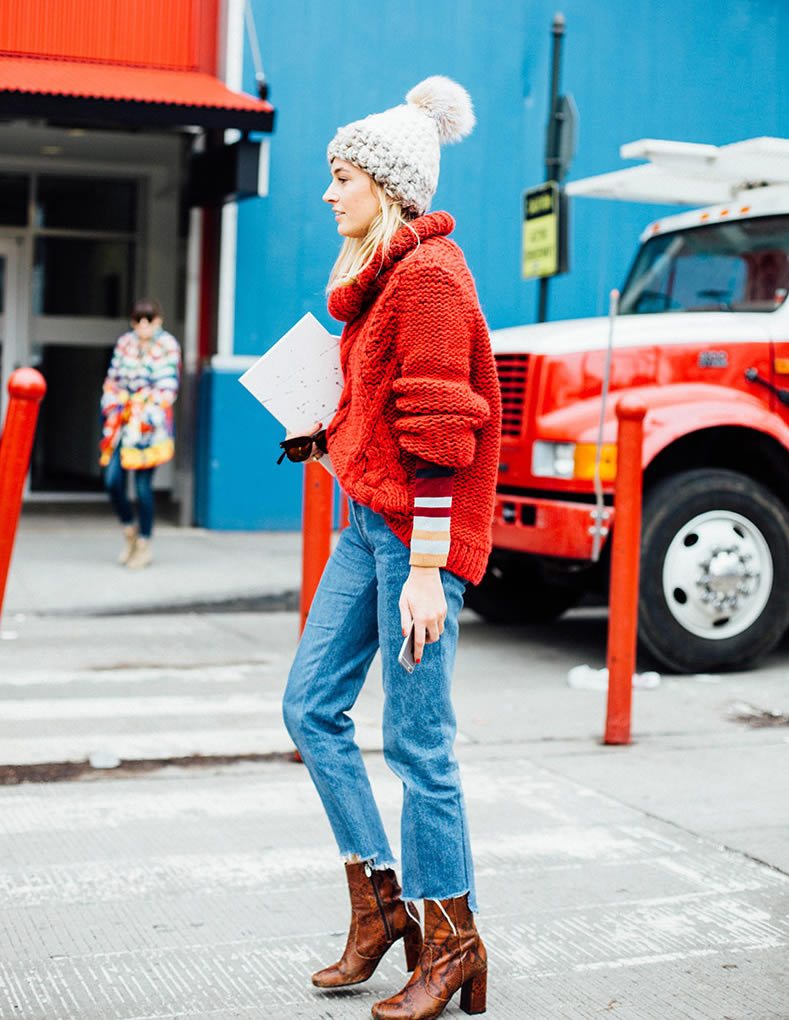 Jeans sin ruedo en look sport