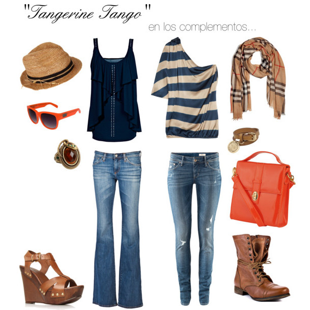 Cómo llevar el color Tangerine Tango en los complementos