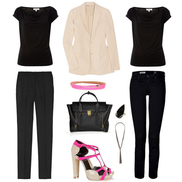 looks para la oficina con accesorios en colores neón