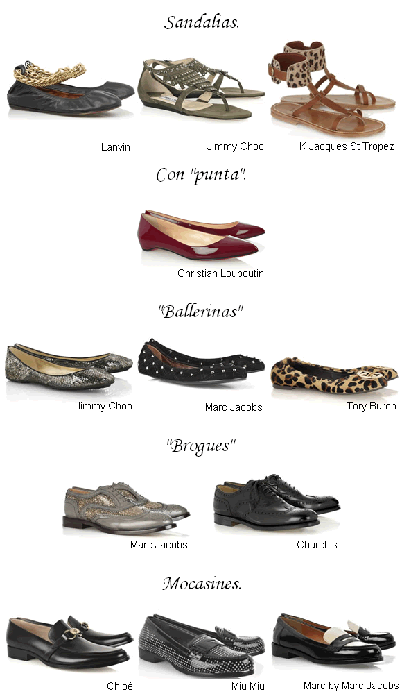 Tendencias de moda zapatos bajos o sin