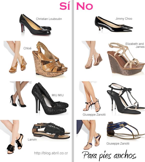 Qué de zapatos usar para pies anchos?