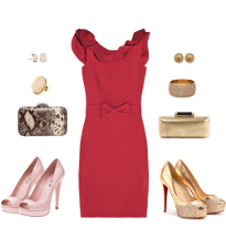 Combinar sales vestido rojo